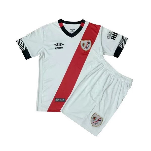 Trikot Rayo Vallecano Heim Kinder 2020-21 Weiß Fussballtrikots Günstig